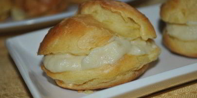 швейцарские заварные пирожные с яблочным кремом