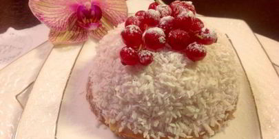 зефирное пирожное с ягодами