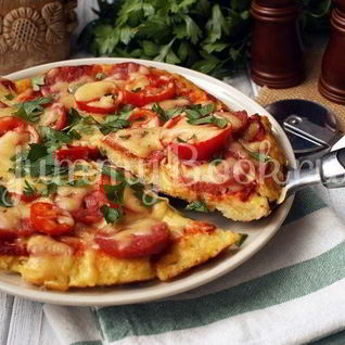 Картофельная пицца на сковороде