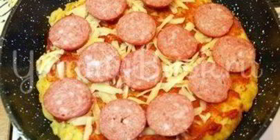 картофельная пицца на сковороде