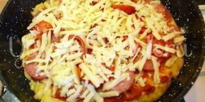 картофельная пицца на сковороде