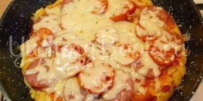 картофельная пицца на сковороде