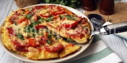 картофельная пицца на сковороде