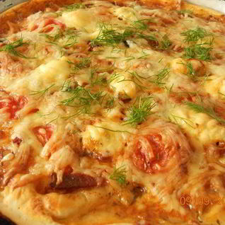 Пицца Ассорти с перепелиными яйцами