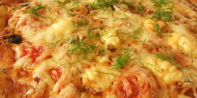 пицца ассорти с перепелиными яйцами