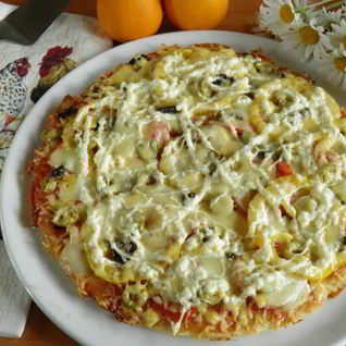 Пицца без дрожжей на молоке