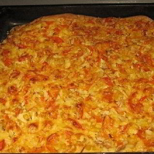 Пицца из слоеного бездрожжевого теста