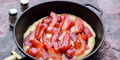 пицца из жидкого теста на сковороде