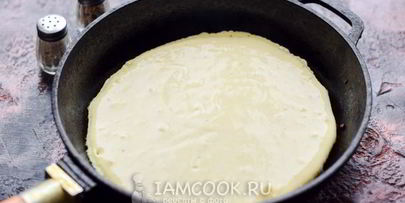 пицца из жидкого теста на сковороде