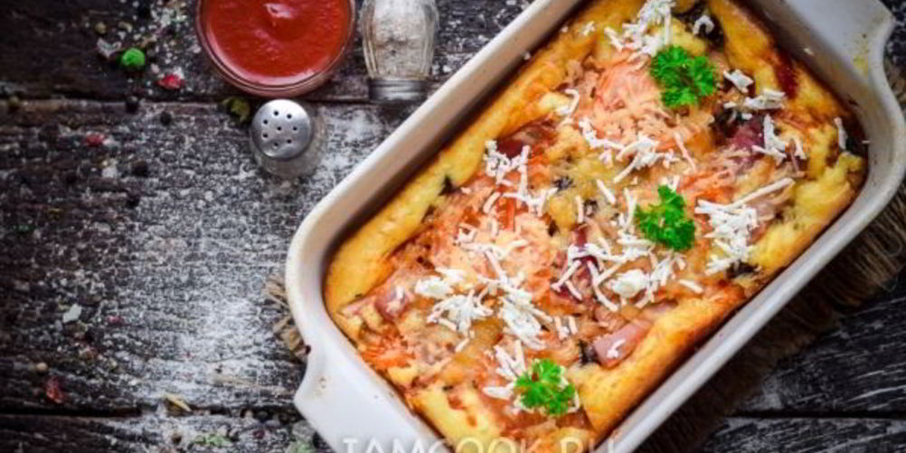 Рецепт пицца из жидкого теста в духовке