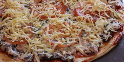 пицца на итальянском тесте