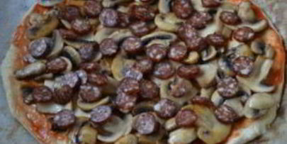 пицца на кефире в духовке