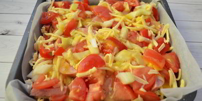 пицца на хлебе