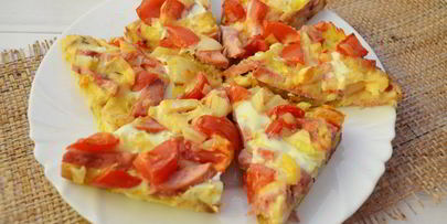 пицца на хлебе