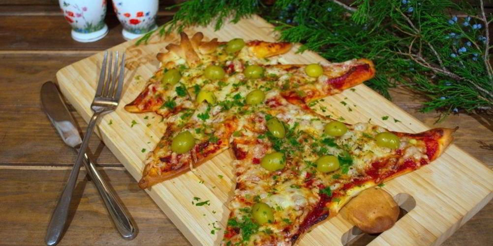 Рецепт пицца на новый год