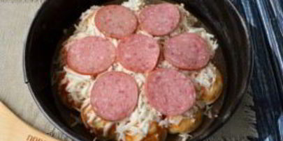 пицца на шариках из теста