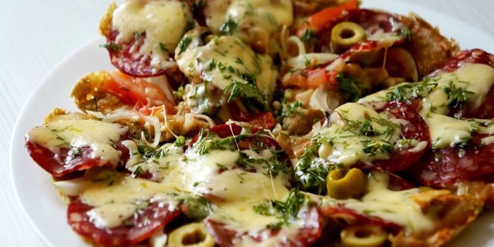 Рецепт пицца на сковороде за 10 минут без сметаны