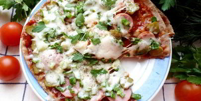 пицца на сковороде