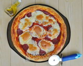 Пицца пепперони с жаренной моцареллой