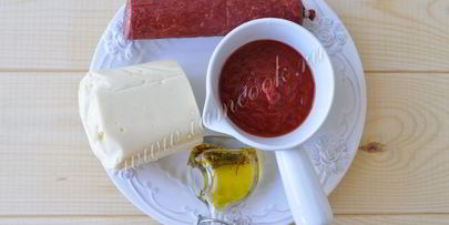 пицца пепперони с жаренной моцареллой