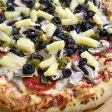 Рецепт Пицца с ананасами и грибами