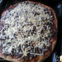 Рецепт Пицца с грибами и с гусиным фаршем