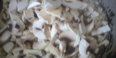 пицца с грибами и с гусиным фаршем