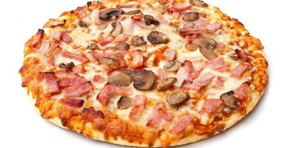 Рецепт пицца с грибами, колбасой и сыром