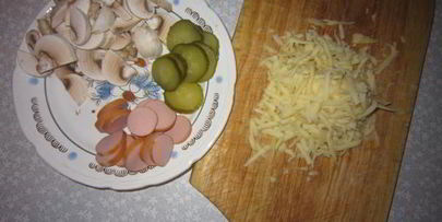 пицца с грибами на дрожжевом тесте