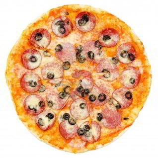 Пицца с колбасой в микроволновке