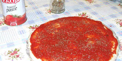 пицца с креветками