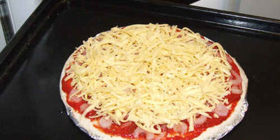 пицца с креветками