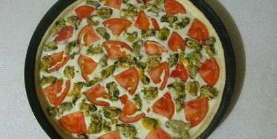 пицца с мидиями