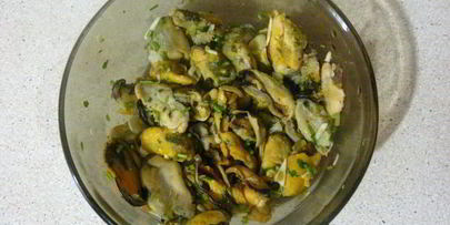 пицца с мидиями