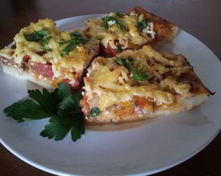 Пицца с шампиньонами