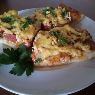 Пицца с шампиньонами