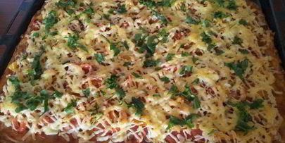 пицца с шампиньонами