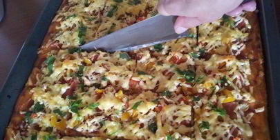 пицца с шампиньонами