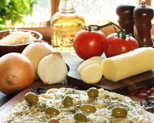 Пицца с сырным кремом