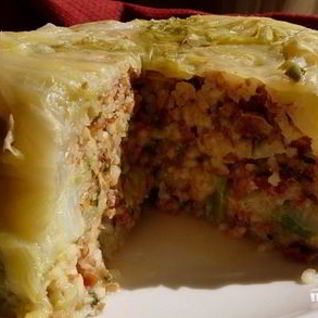 Капустная шарлотка