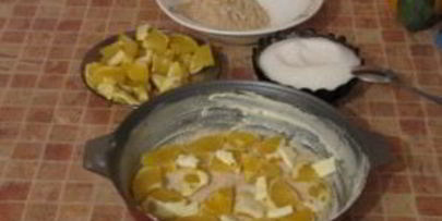 шарлотка с апельсинами