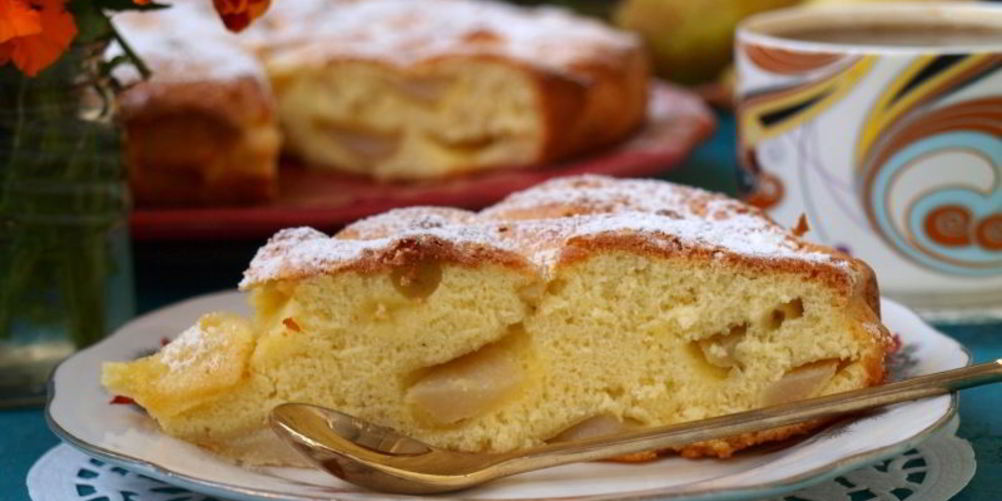 Рецепт шарлотка с грушами