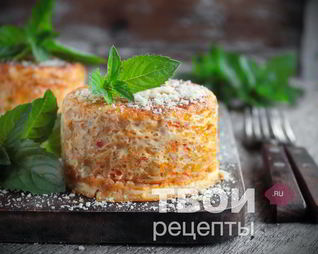 Шарлотка с капустой