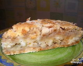 Шарлотка с тертыми яблоками