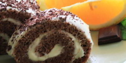 шоколадно-апельсиновый рулет