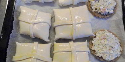 слойки пакетики с семгой