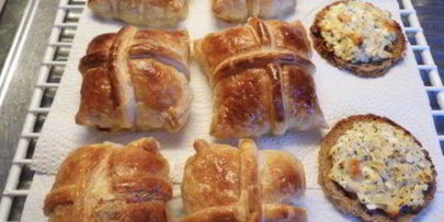 слойки пакетики с семгой