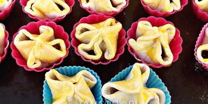 слойки с малиной и шоколадом