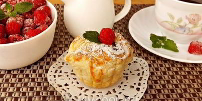 слойки с малиной и шоколадом