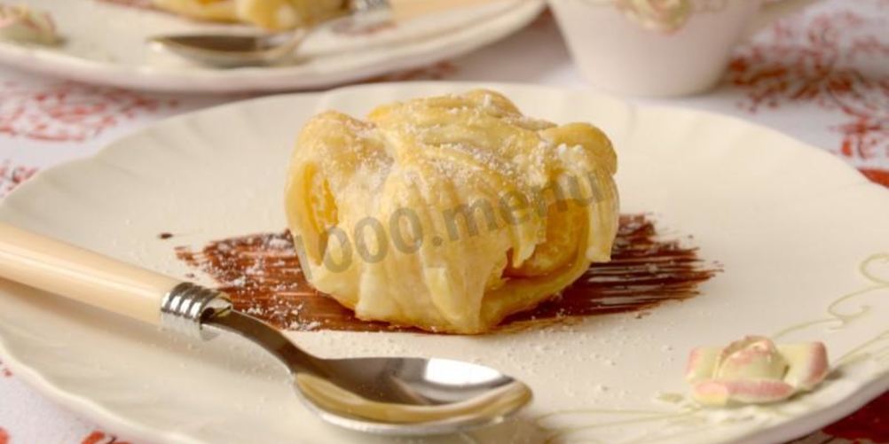 Рецепт слойки с мандаринами и шоколадом из слоеного теста